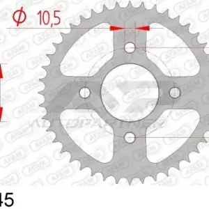 AFAM ZĘBATKA NAPĘDZANA TYŁ MOTO STALOWA OCYNKOWANA SREBRNA Oferta limitowana