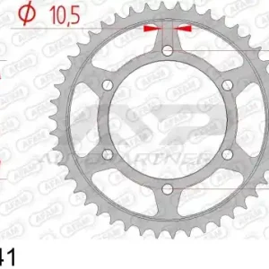 AFAM ZĘBATKA NAPĘDZANA TYŁ MOTO STALOWA OCYNKOWANA SREBRNA Promocja
